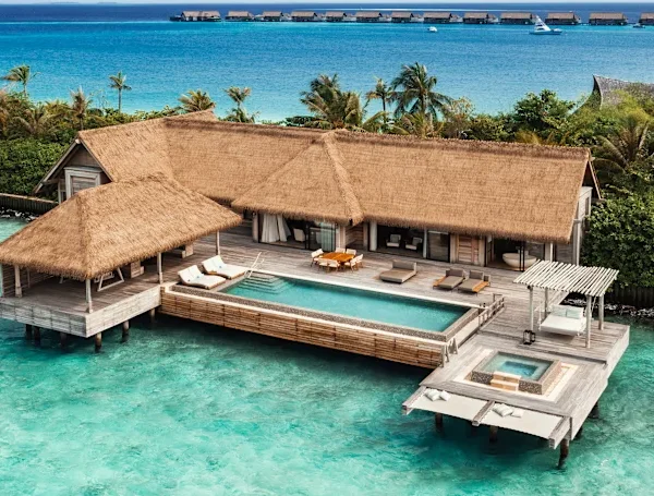 Two-bedroom overwater reef villa at Waldorf Astoria Maldives Ithaafushi