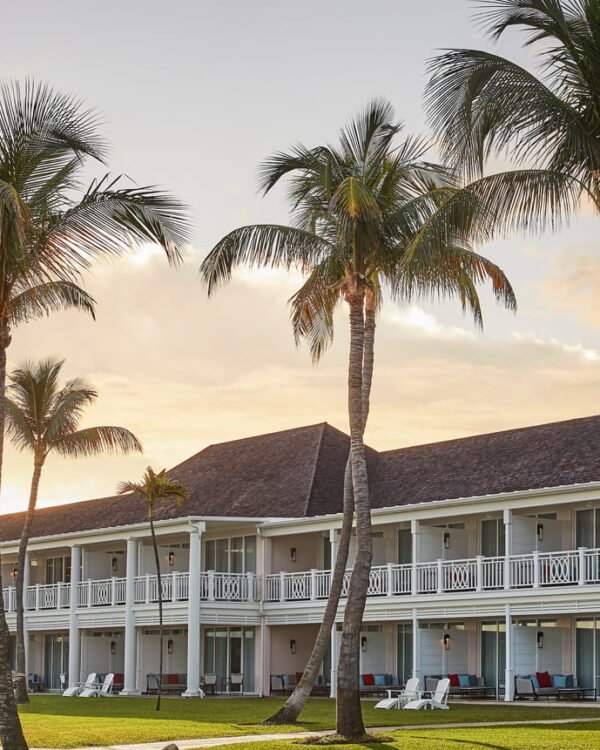 The Ocean Club, A Four Seasons Resort surrounded by palm trees in the Bahamas