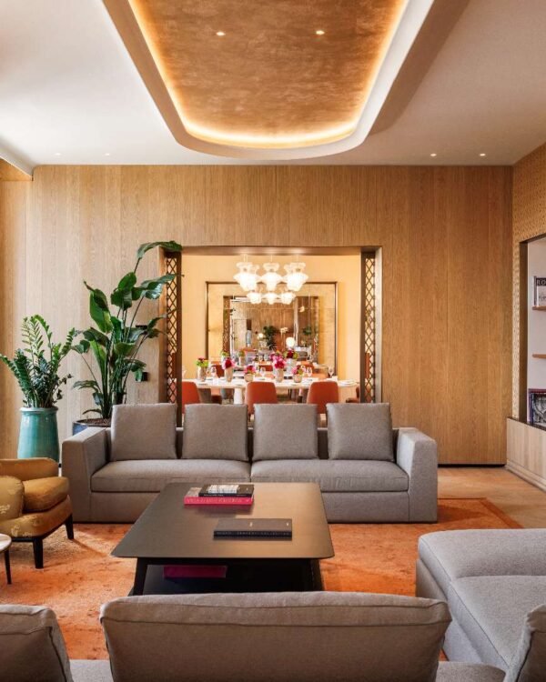 Luxury suite living room at Bulgari Hotel Roma with elegant contemporary design