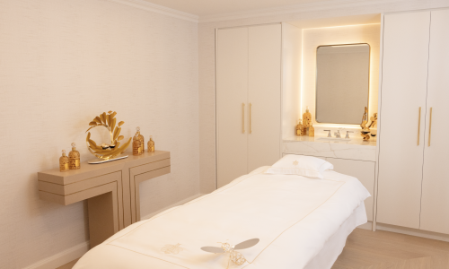 Luxury spa treatment room at the Waldorf Astoria New York