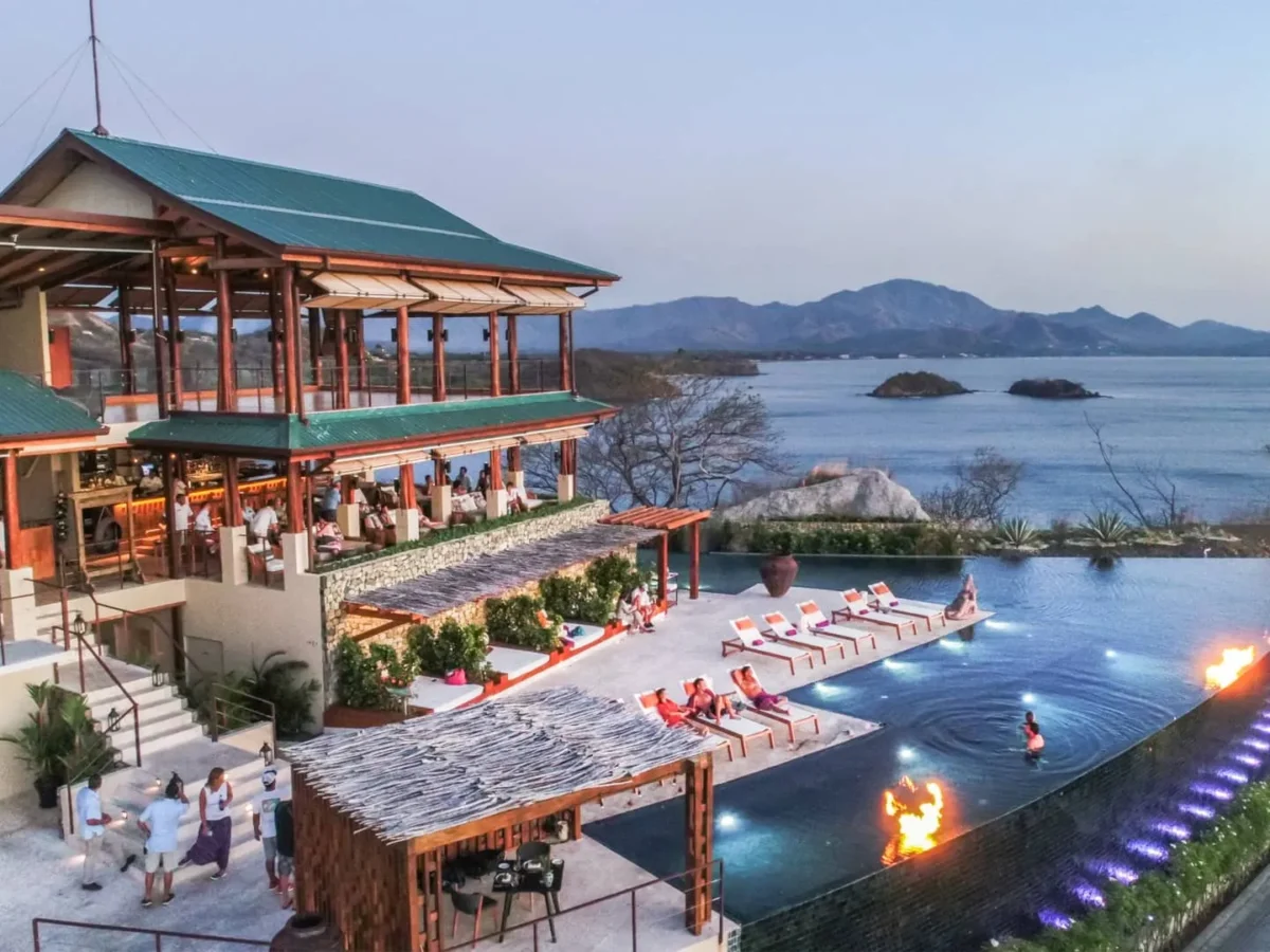 Infinity pool overlooking the Pacific Ocean at Casa Chameleon Hotel Las Catalinas Costa Rica