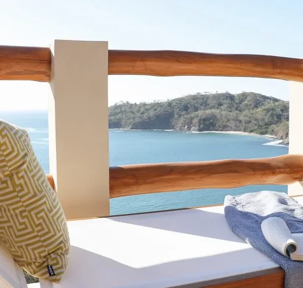 Private villa sun terrace with panoramic Pacific Ocean views at Casa Chameleon Hotel Las Catalinas Costa Rica