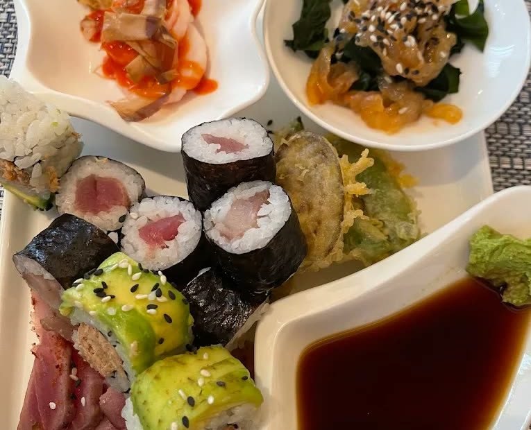Sushi and sashimi selection served at Fairmont Jakarta
