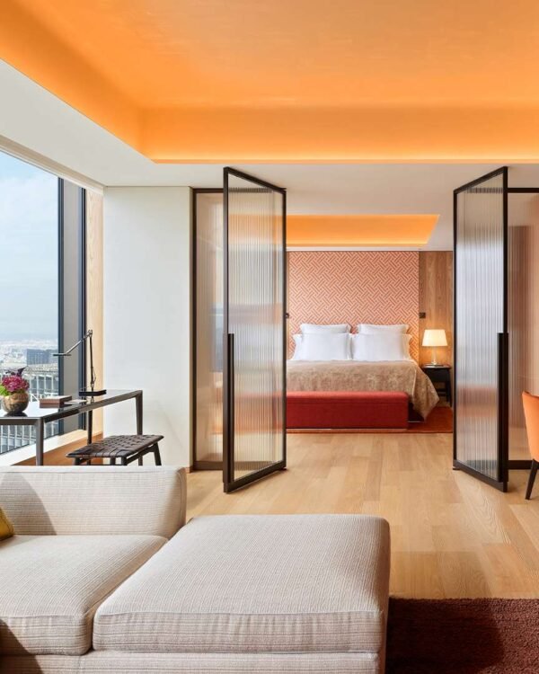 Luxury suite with panoramic Tokyo skyline views at Bulgari Hotel Tokyo