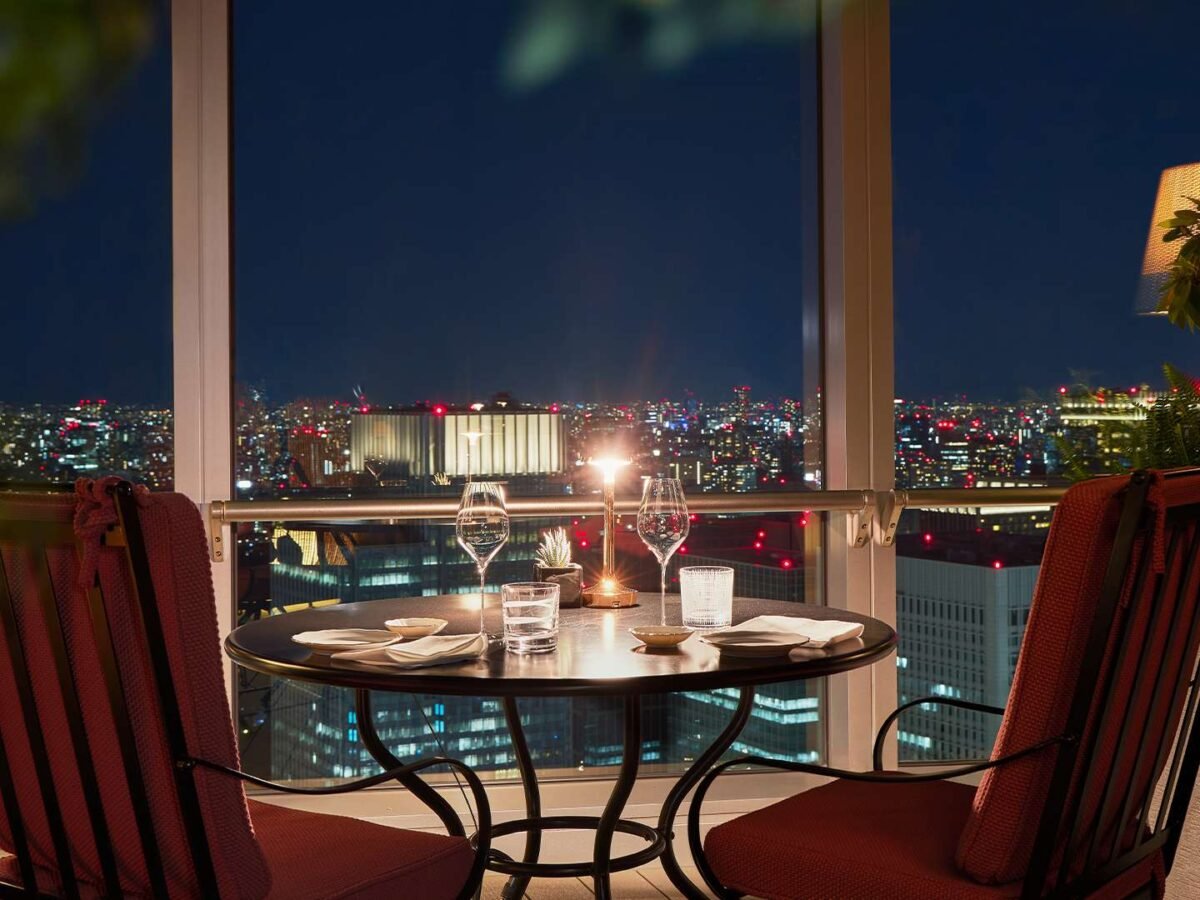 Fine dining with panoramic Tokyo skyline views at Bulgari Hotel Tokyo