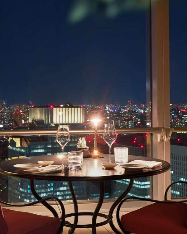 Fine dining with panoramic Tokyo skyline views at Bulgari Hotel Tokyo