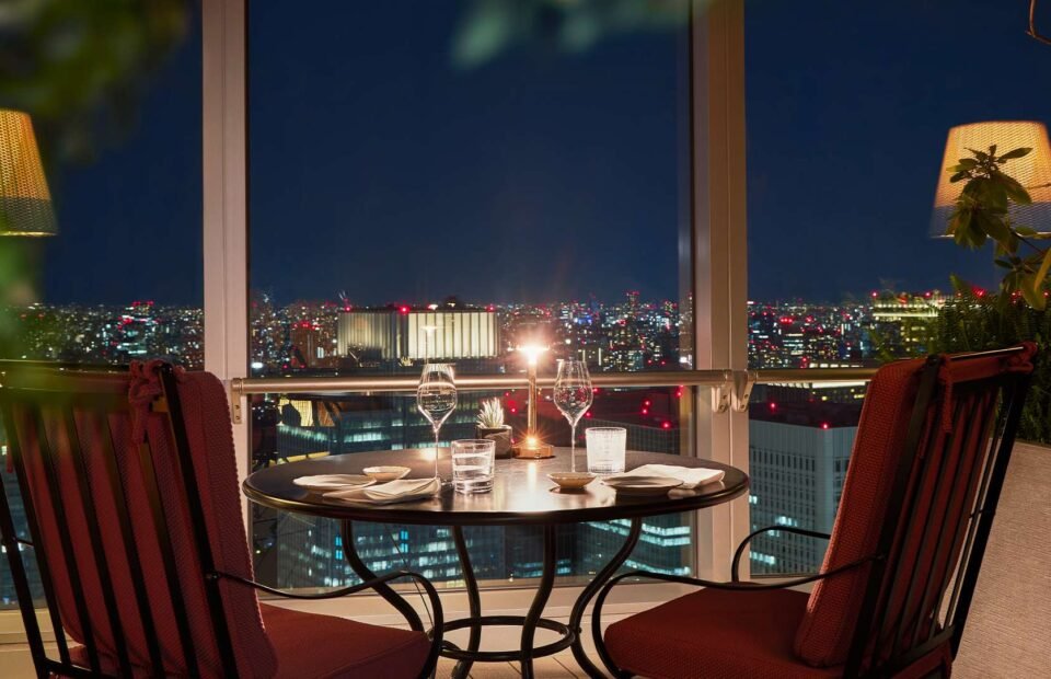 Fine dining with panoramic Tokyo skyline views at Bulgari Hotel Tokyo