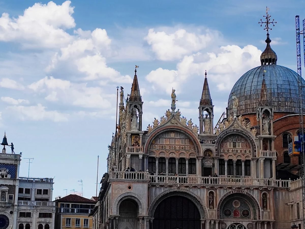 The domes and spires of St Mark's Basilica, Venice