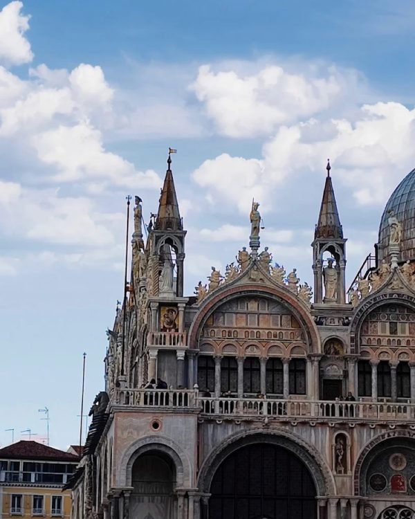The domes and spires of St Mark's Basilica, Venice