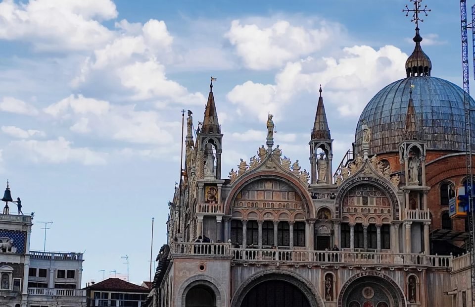 The domes and spires of St Mark's Basilica, Venice