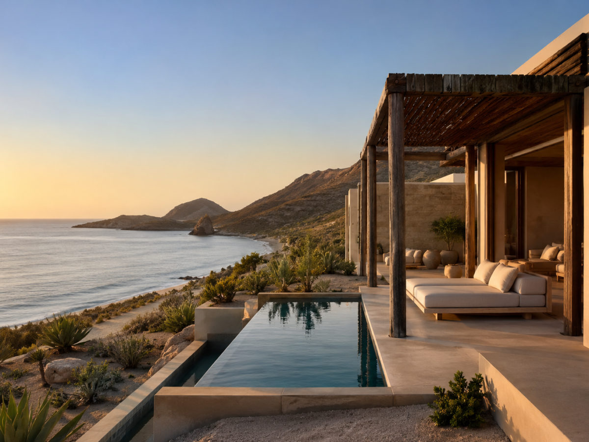 Luxury coastal resort representing the Amanvari scandal and opening week controversy